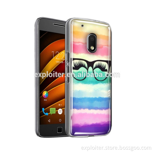 Ultra slim soft plastic epoxy resin 5 inch cell phone case for moto g4 play back case